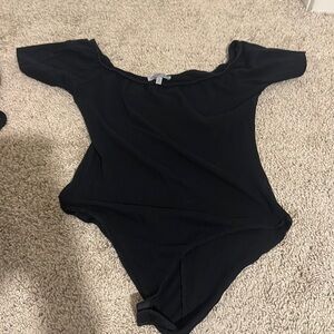 Black short sleeve body suit